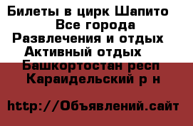 Билеты в цирк Шапито. - Все города Развлечения и отдых » Активный отдых   . Башкортостан респ.,Караидельский р-н